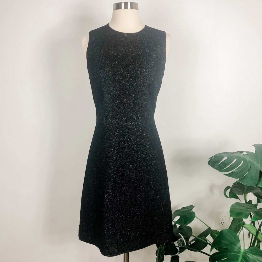 Theory black Raneid K Felt Knit sheath dress
